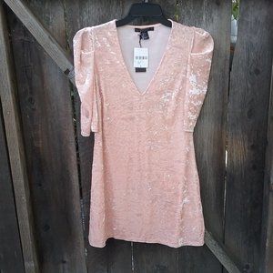 NWT Light Pink Crushed Velvet/Velour Dress